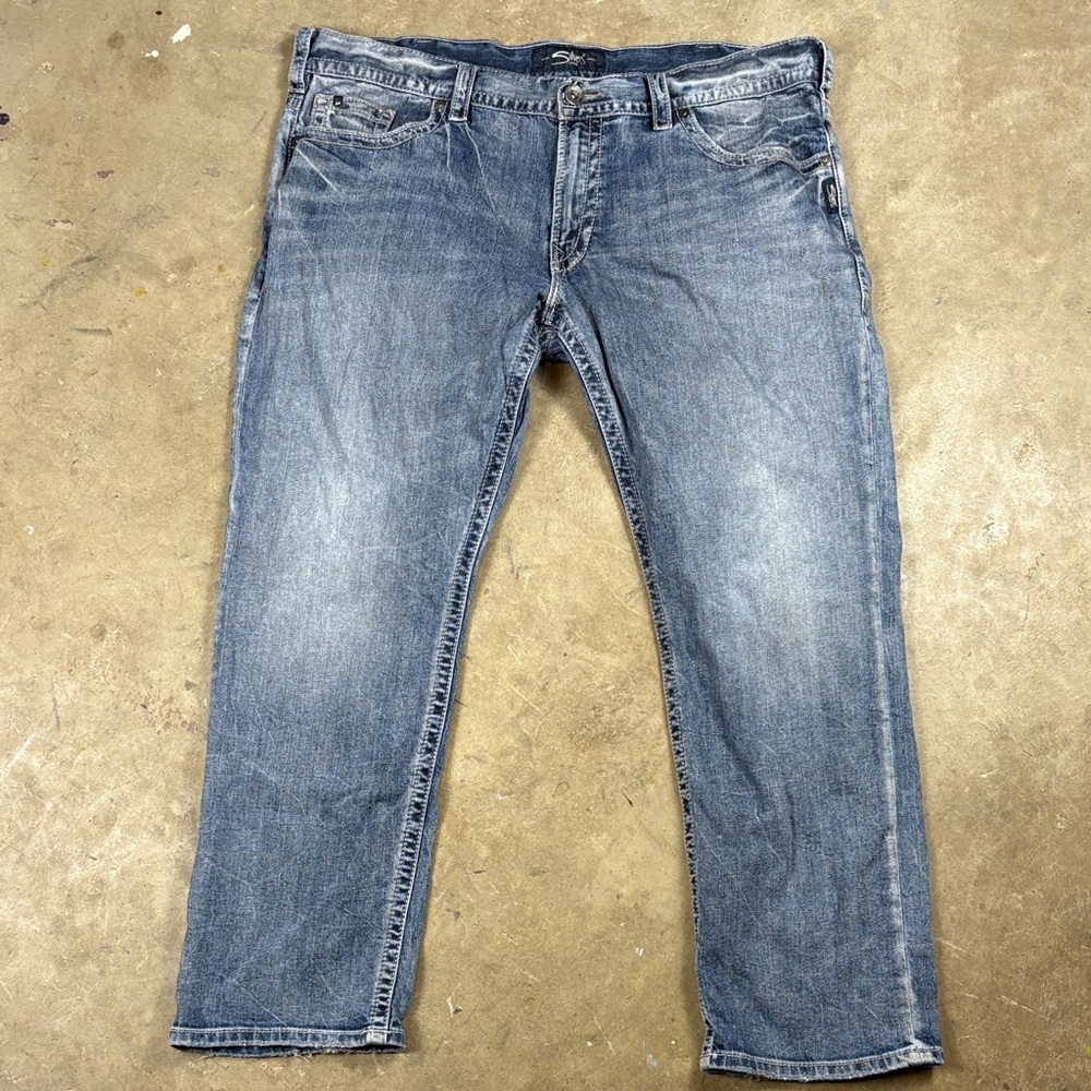 Men's Silver Jeans Eddie Fit Blue Jeans | Size W42 L32